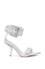 AZALEA WANG LOBELIA WHITE HARDWARE DETAIL SANDAL sold by AKIRA