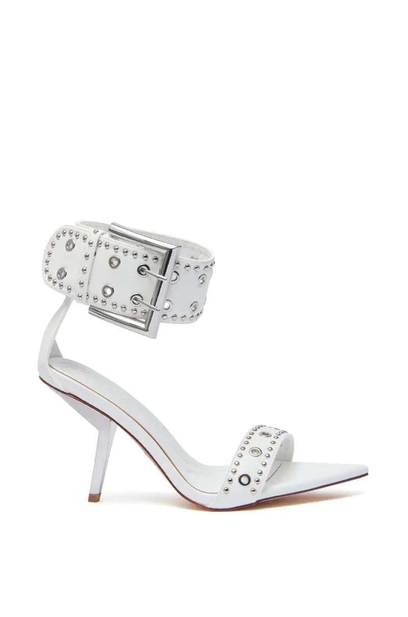 AZALEA WANG LOBELIA WHITE HARDWARE DETAIL SANDAL sold by AKIRA product image thumbnail 4