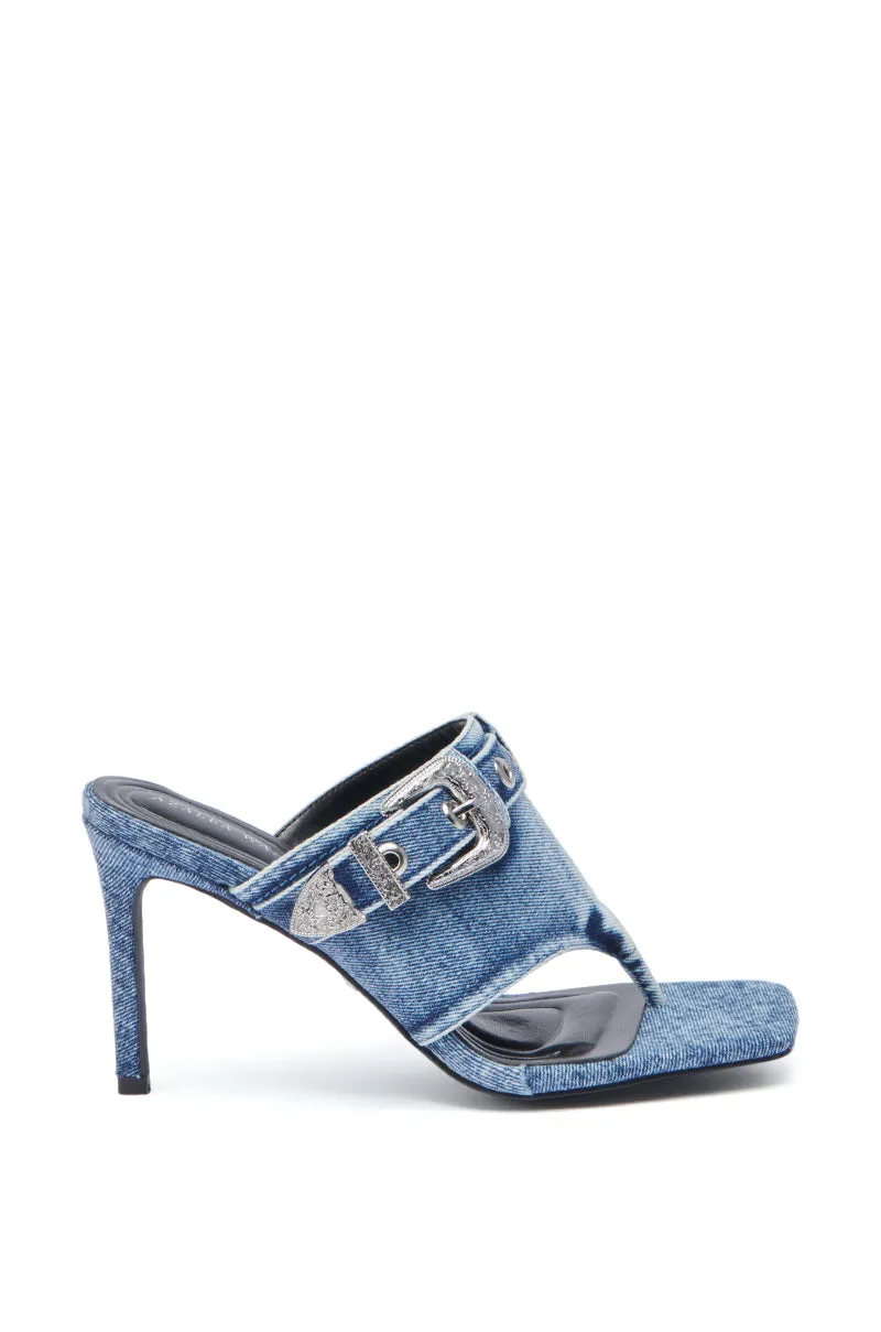 AZALEA WANG JULIJA DENIM THONG STILETTO SANDAL sold by AKIRA product image thumbnail 3