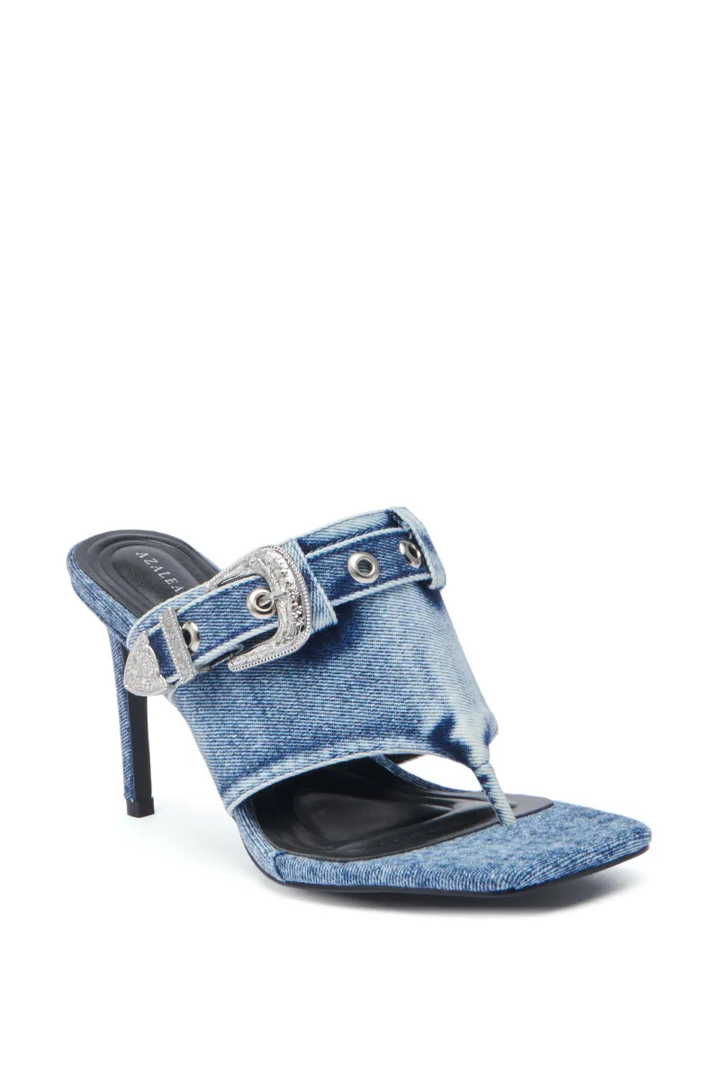 AZALEA WANG JULIJA DENIM THONG STILETTO SANDAL sold by AKIRA product image thumbnail 4