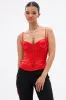 EXQUISITE SATIN LACE CORSET sold by AKIRA