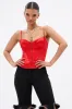 EXQUISITE SATIN LACE CORSET sold by AKIRA