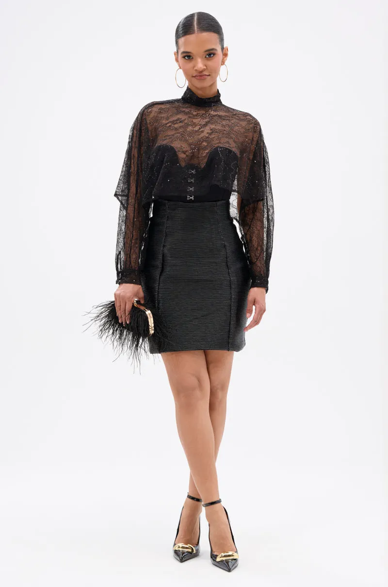 THIS IS THE LIFE FAUX LEATHER MINI SKIRT sold by AKIRA product image thumbnail 5