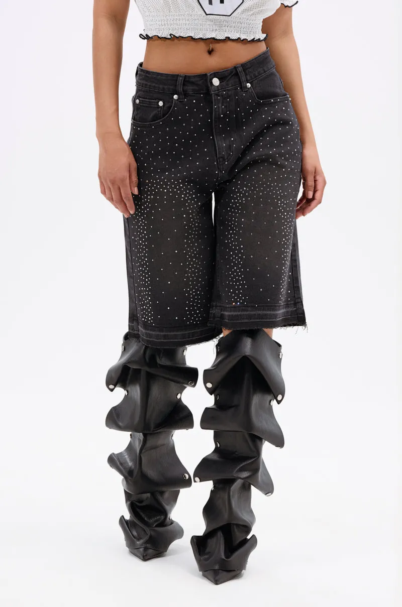 STARS SHINING RHINESTONE BERMUDA SHORT sold by AKIRA product image thumbnail 3