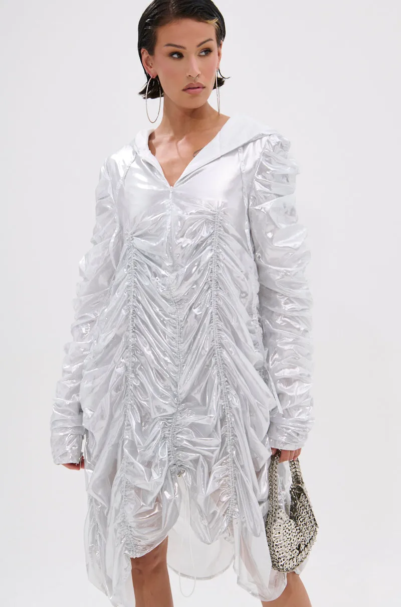 WAYS TO GO METALLIC ADJUSTABLE DRESS IN WHITE sold by AKIRA product image thumbnail 4
