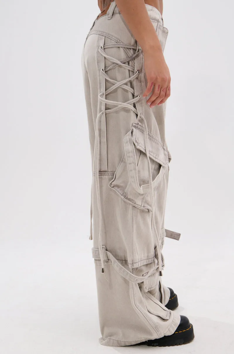 KARA DENIM CARGO PANT sold by AKIRA product image thumbnail 4