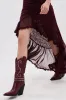 AZALEA WANG UMBRA BURGUNDY WESTERN BOOTIE sold by AKIRA