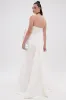 SHE IS THE MOMENT MINI DRESS WITH TRAIN IN WHITE sold by AKIRA