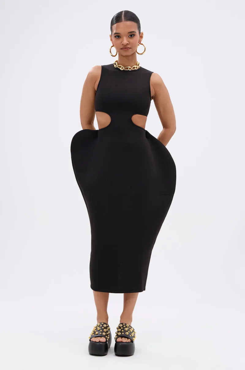 ONE OF ONE ABSTRACT MIDI DRESS sold by AKIRA