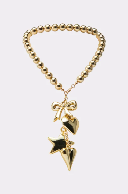 COQUETTE CHARM NECKLACE sold by AKIRA