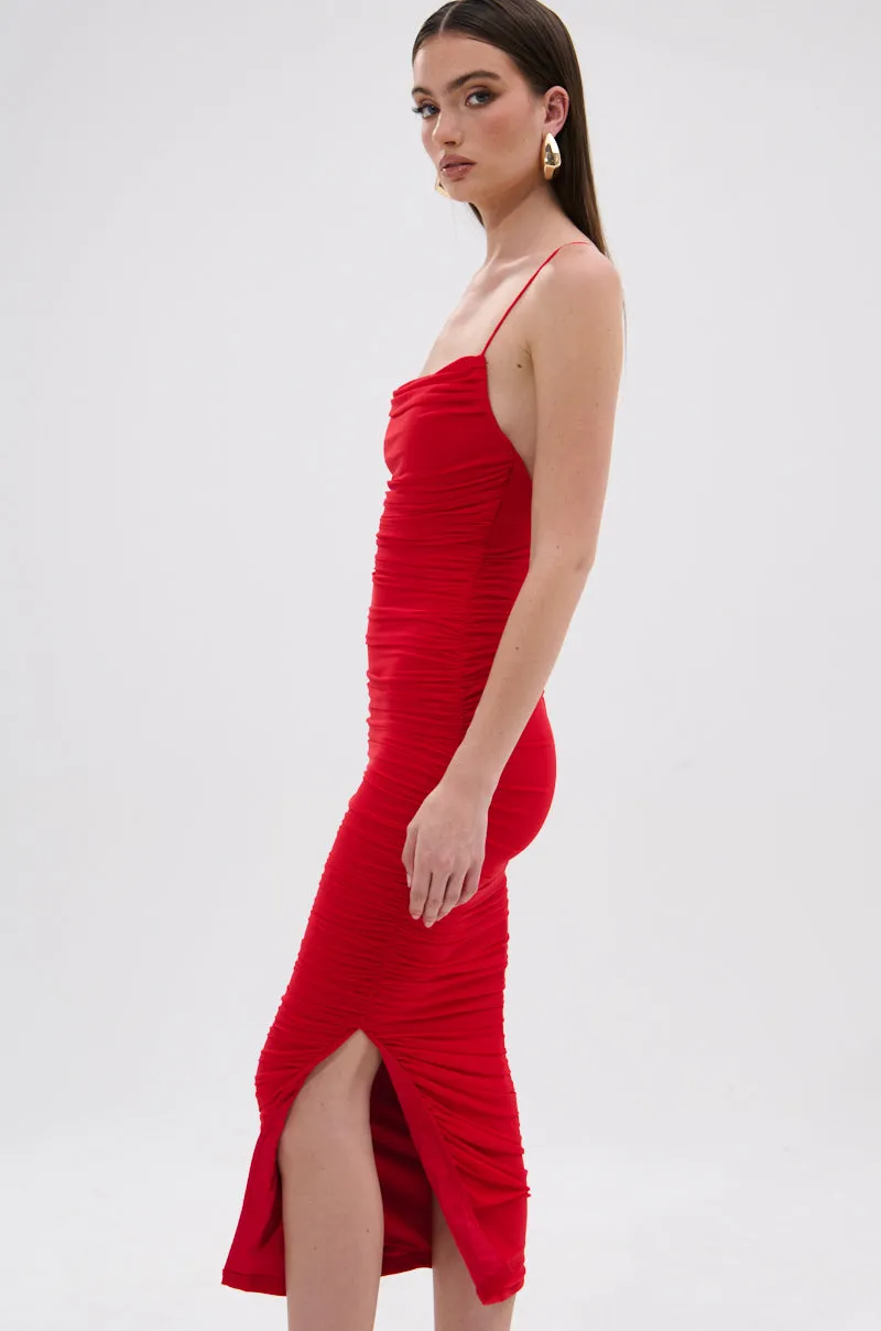 SHINE BRIGHT SLINKY MIDI DRESS sold by AKIRA product image thumbnail 3