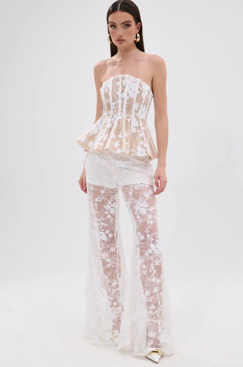 UP NEXT LACE CORSET TOP IN WHITE sold by AKIRA product image thumbnail 5