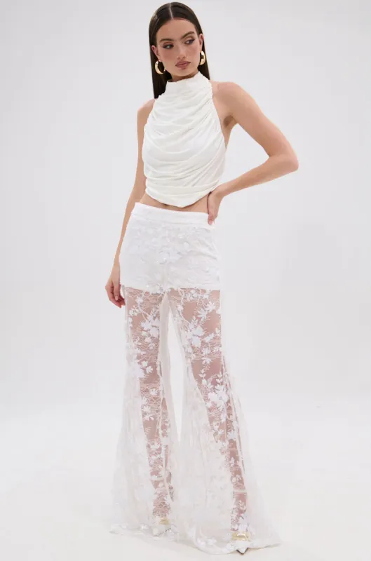 UP NEXT LACE PANT IN WHITE sold by AKIRA