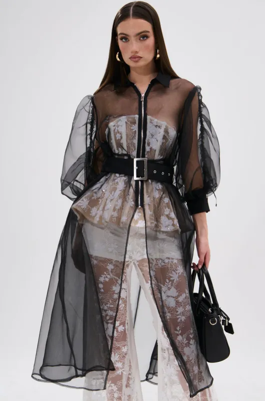 CAN I KICK IT ORGANZA TRENCH sold by AKIRA