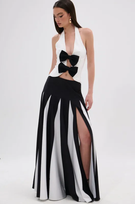 RACHEL SATIN MAXI SKIRT sold by AKIRA