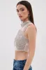 STARSHINE RHINESTONE MOCK NECK BLOUSE sold by AKIRA