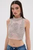 STARSHINE RHINESTONE MOCK NECK BLOUSE sold by AKIRA