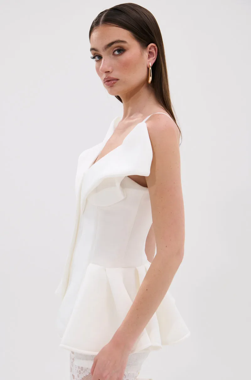 DANCE AROUND SLEEVELESS PEPLUM CORSET sold by AKIRA product image thumbnail 3