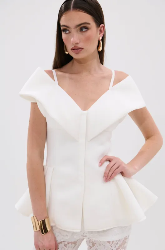 DANCE AROUND SLEEVELESS PEPLUM CORSET made by AKIRA