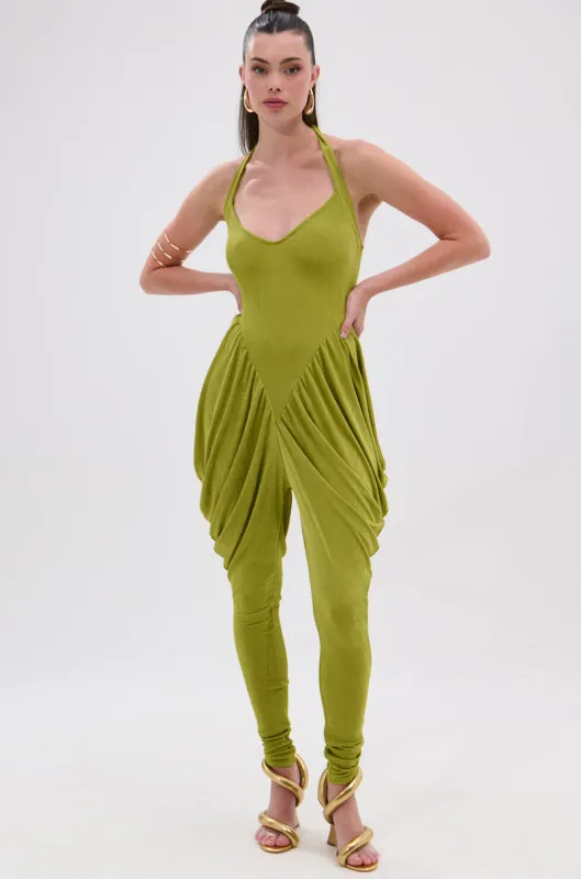 UP YOUR GAME RUCHED JUMPSUIT sold by AKIRA