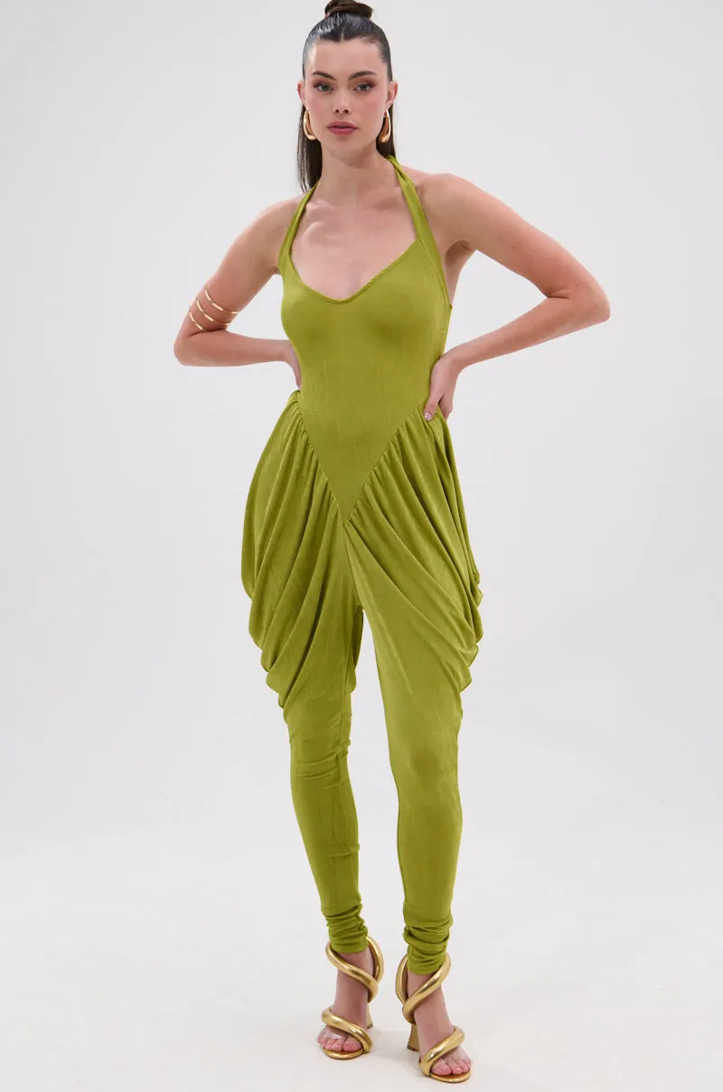 UP YOUR GAME RUCHED JUMPSUIT sold by AKIRA