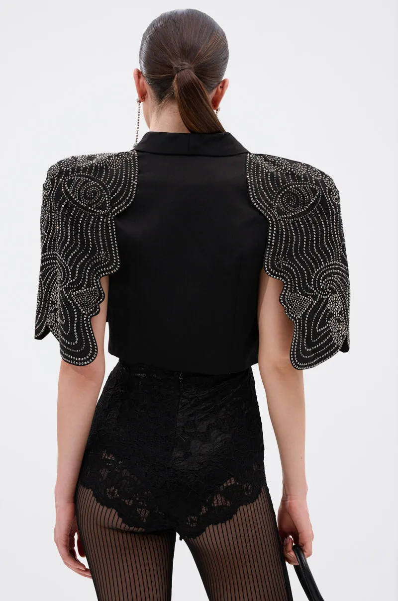 JUST WATCH EMBELLISHED CAPE sold by AKIRA product image thumbnail 4