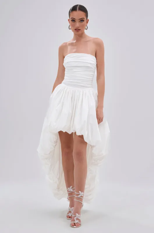 THIS AND THAT POPLIN HIGH LOW DRESS sold by AKIRA