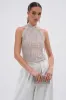 ALL SEASON RHINESTONE MOCK NECK TOP sold by AKIRA