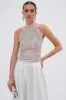 ALL SEASON RHINESTONE MOCK NECK TOP sold by AKIRA