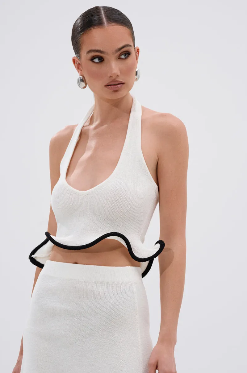 CUTIE PIE RUFFLE HEM BLOUSE sold by AKIRA product image thumbnail 2