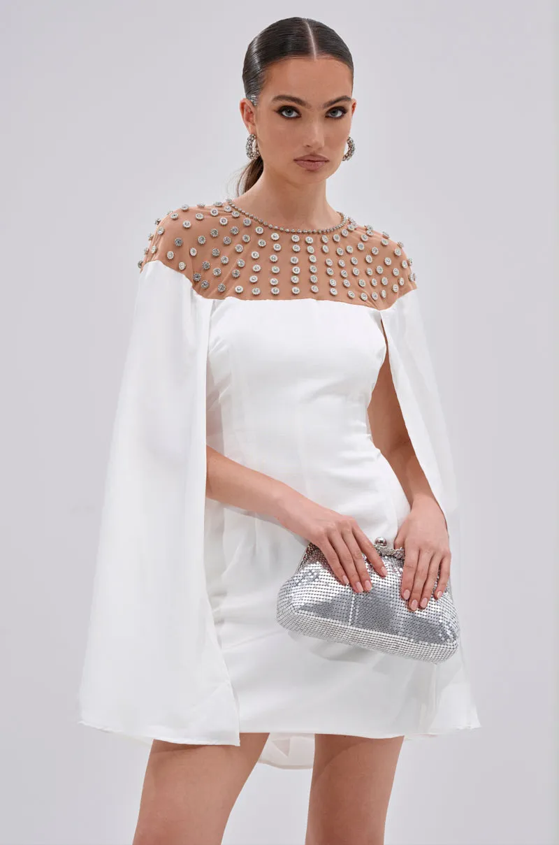 LILA SATIN MINI DRESS WITH RHINESTONES sold by AKIRA product image thumbnail 2