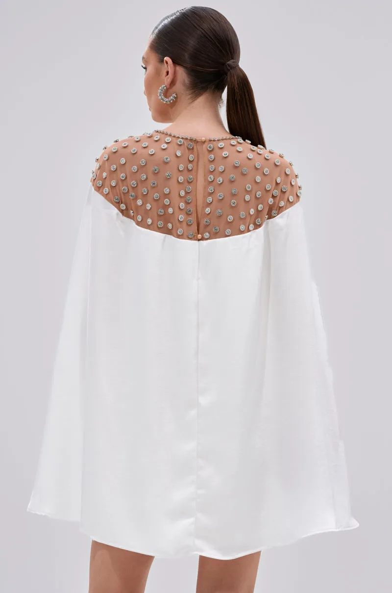 LILA SATIN MINI DRESS WITH RHINESTONES sold by AKIRA product image thumbnail 5