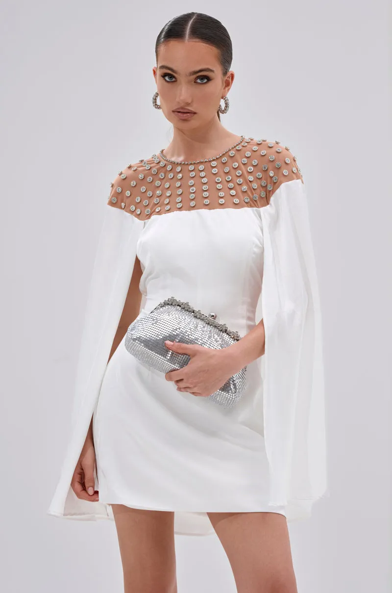 LILA SATIN MINI DRESS WITH RHINESTONES sold by AKIRA product image thumbnail 3