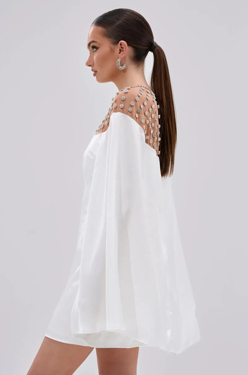 LILA SATIN MINI DRESS WITH RHINESTONES sold by AKIRA product image thumbnail 4