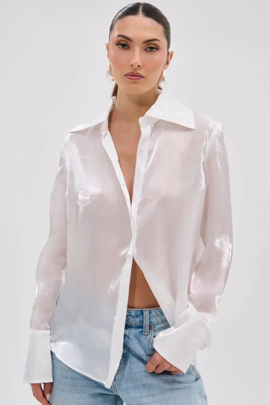 PRETTY HOT BUTTON DOWN sold by AKIRA