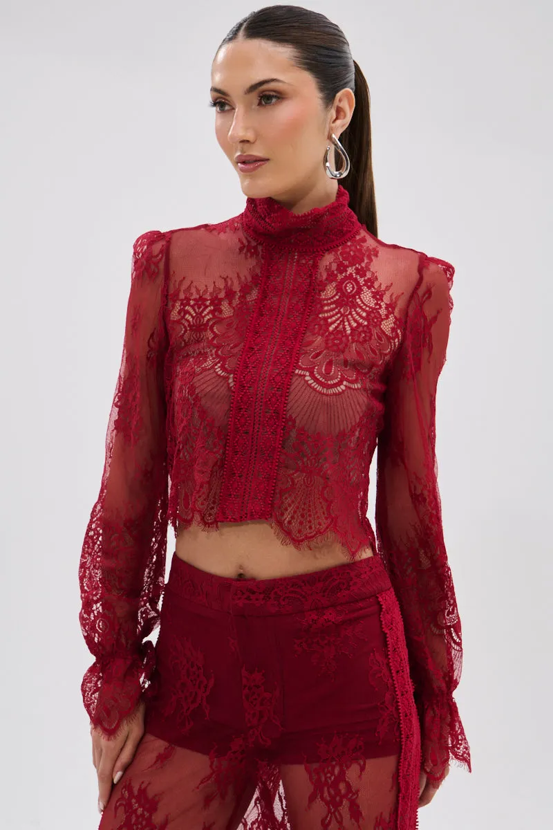 LOVE LOST LACE BLOUSE sold by AKIRA product image thumbnail 2
