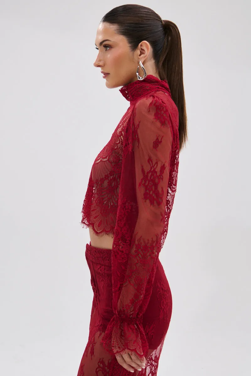 LOVE LOST LACE BLOUSE sold by AKIRA product image thumbnail 4
