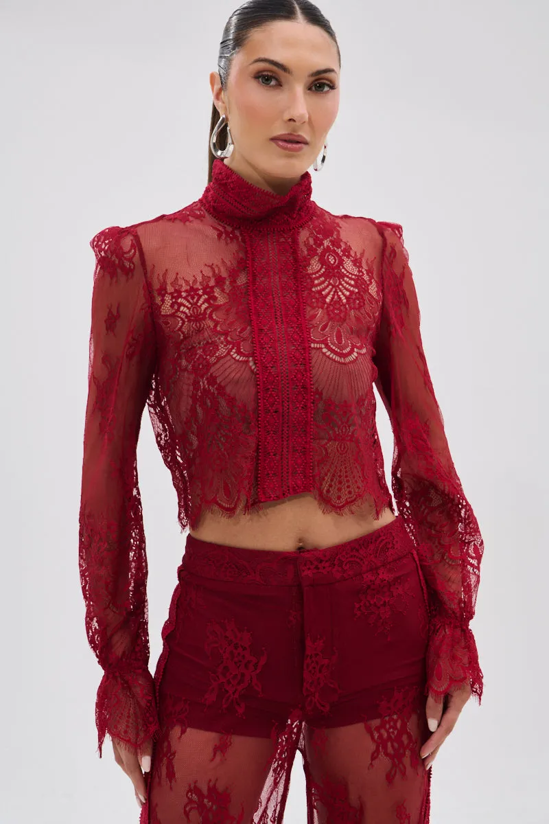 LOVE LOST LACE BLOUSE sold by AKIRA product image thumbnail 3
