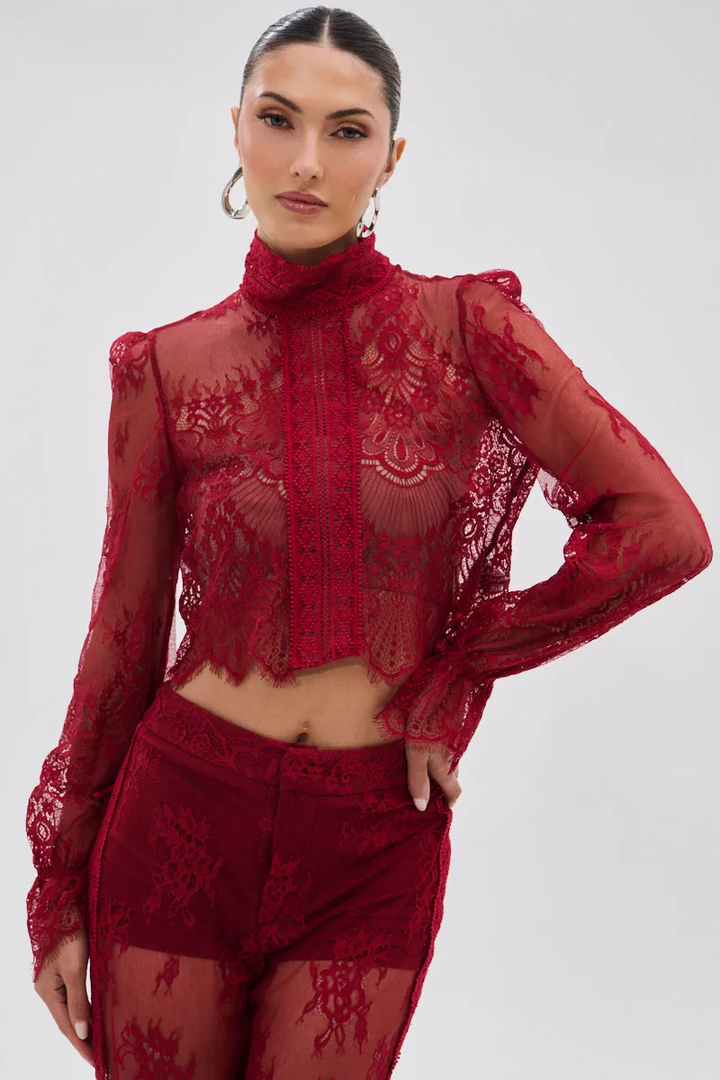 LOVE LOST LACE BLOUSE sold by AKIRA