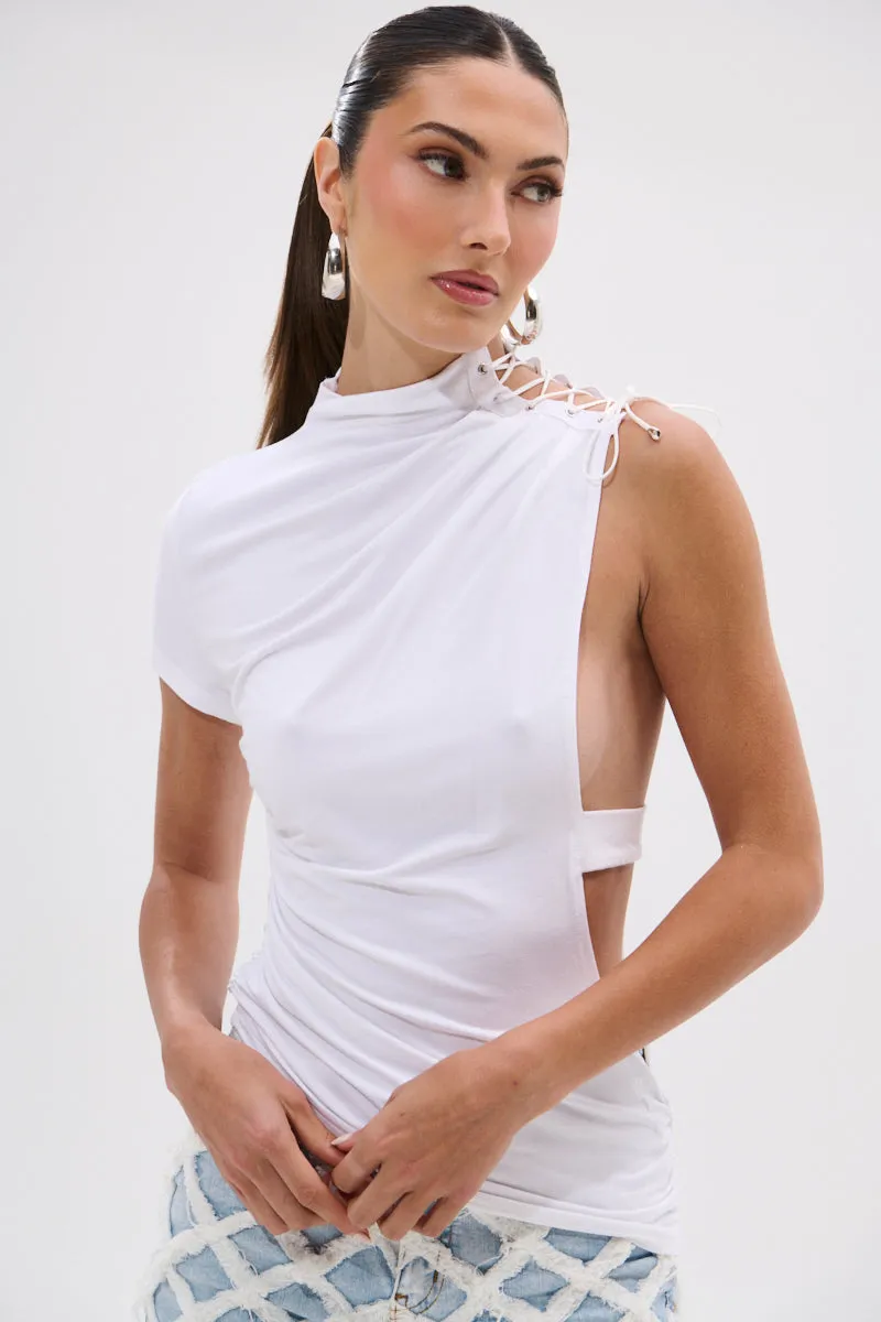 SIMPLE AS THIS UNIQUE TEE sold by AKIRA