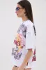 WARNING SIGNS CROPPED GRAPHIC TEE sold by AKIRA