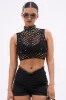 METAL ORB DISTRESSED SLEEVELESS TOP sold by AKIRA