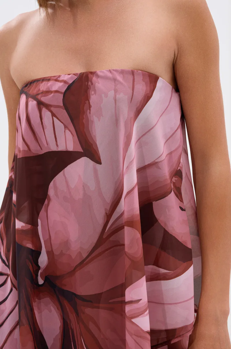 ON A BEACH SOMEWHERE PRINTED JUMPSUIT IN ORANGE sold by AKIRA product image thumbnail 5