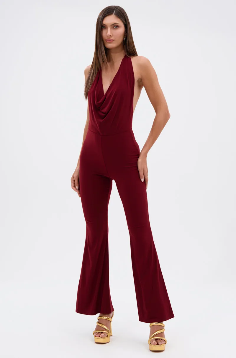 LIKE MAGIC JUMPSUIT IN BURGUNDY sold by AKIRA
