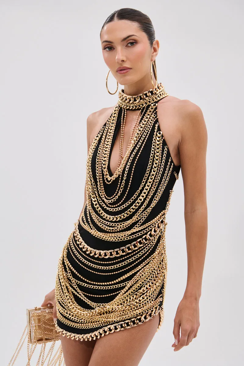 STAND OUT CHAIN MINI DRESS sold by AKIRA product image thumbnail 3