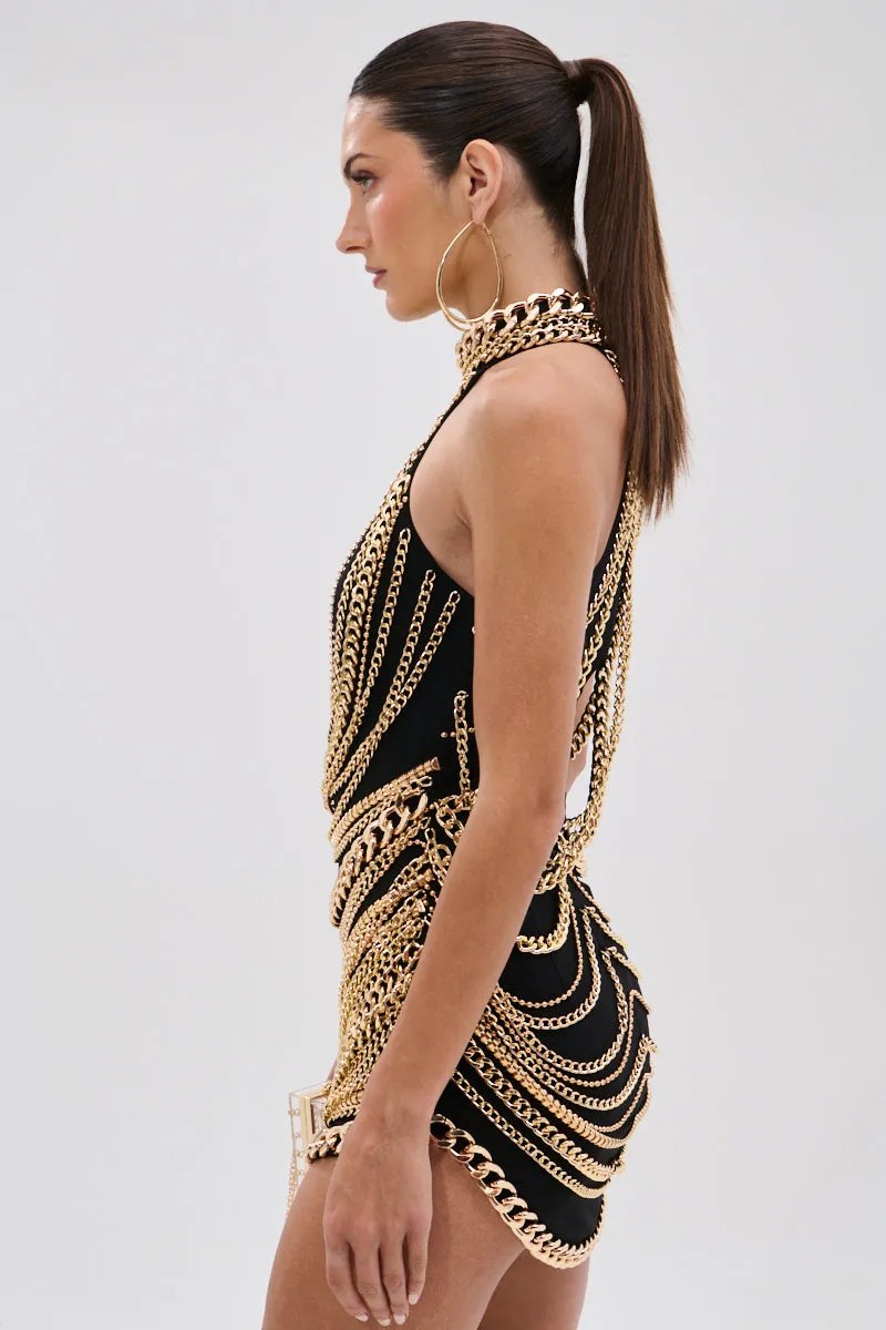 STAND OUT CHAIN MINI DRESS sold by AKIRA product image thumbnail 5