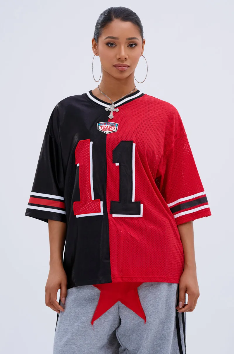 SPLIT PERSONALITY JERSEY TOP sold by AKIRA product image thumbnail 2