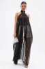 GLOWING CHIFFON BLOUSE IN BLACK sold by AKIRA
