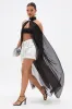 GLOWING CHIFFON BLOUSE IN BLACK sold by AKIRA
