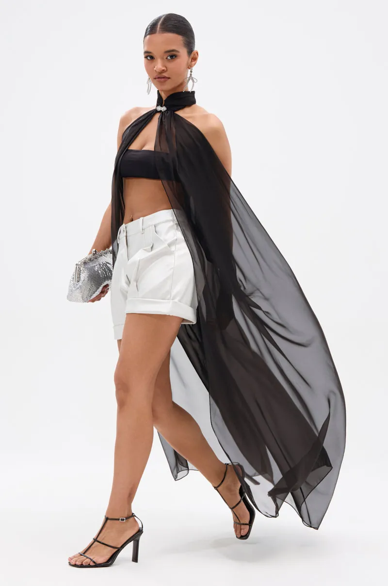 GLOWING CHIFFON BLOUSE IN BLACK sold by AKIRA product image thumbnail 2